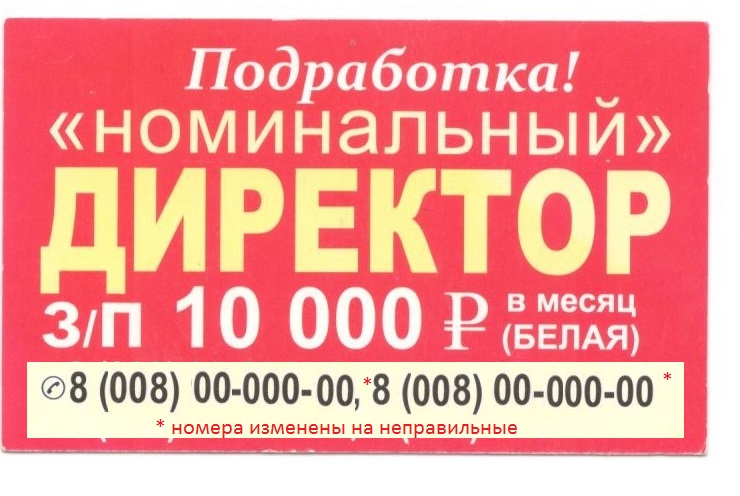 Номинальные директора (подставные лица, зицпредседатели) – пушечное мясо теневого бизнеса. Часть 1. Причины, виды и риски